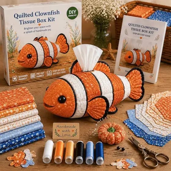 Caixa De Tecido Animal Marinho , Kit De Artesanato Faça Você Mesmo Com Design De Tartaruga Para Crianças , Diversão Cria