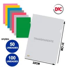 Pasta Em L Transparente Tamanho A4 Documentos Arquivos