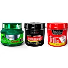 Kit Cronograma Capilar Projeto Cabelo Rapunzel Forever Liss - Kit com 3 Máscaras