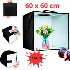 Mini Estúdio Fotográfico 60x60 Box Portátil Dobrável Maleta Led