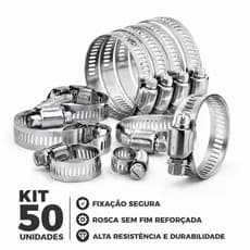 Kit 50 Abraçadeira De Metal Para Mangueira De Gas E Jardim