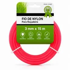 Fio De Nylon Roçadeira 3mm x 15m Aparador De Grama