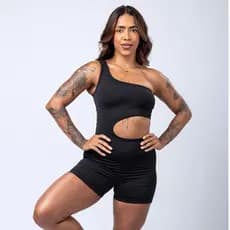 Macaquinho Assimetrico Feminino Treino Academia Fitness