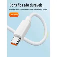 Cabo USB Rápido para iPhone e Android – Carregamento e Dados com Alta Velocidade!