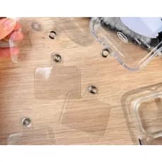 HK-Com 10 Unidades Suporte de fixação Para Cordao Telefone Celular Almofada De TPU Transparente