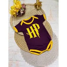 Body Mesversario Harry Potter Hp Body Infantil Estampado 100 por cento Algodão