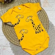 body girafa body para bebê estampado