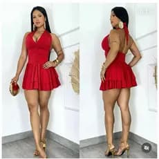 Vestido Femenino Curto Babado  Con Amarração