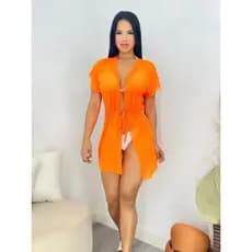 Saida de praia  kimono  Curto