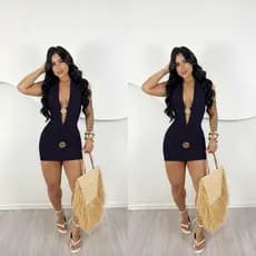 Conjunto Sofia Body + Saia  com fivela  tecido Suplex