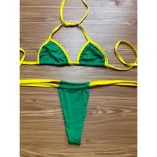 Biquíni Cortinha Com Ajuste Personalizado Fita Broze