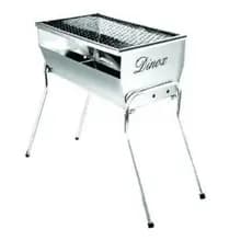 Churrasqueira Média Portátil com Pés em Aço Inox - DINOX para Churrasco Perfeito