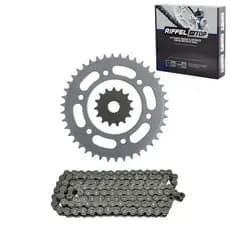 Kit Relação Transmissão Royal Enfield Meteor 350 / Clasic 350 / Hunter 350 Riffel Com Retentor