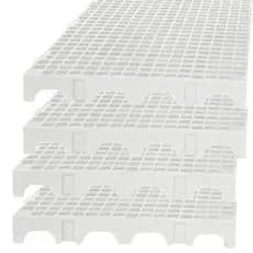 10 Palete Pallet Piso Estrado Plastico Reforcado Branco