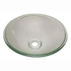 Cuba Vidro 29cm - Sobrepor Banheiro Transparente Texturizada