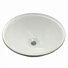 Cuba Pia Banheiro Lavabo Redonda Vidro Branca Sobrepor 29cm