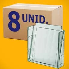 Kit 8 Tijolo Vidro Vazado Transparente Ventilacao Veneziana