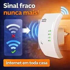 Repetidor Wifi 300Mbps Amplificador Sinal Internet Wireless Bivolt
