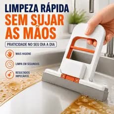 Mini Mop de Pia Absorvente Portátil Auto Torção Rodo Esponja Limpeza Rápida