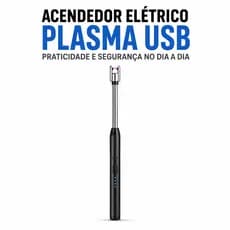 Acendedor Elétrico USB Plasma Recarregável Fogão Churrasqueira Isqueiro Flexível