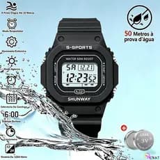 Relógio Masculino Eletrônico À Prova D'água Original Esportivo Luminoso Relogio De Pulso Digital Moda Homens