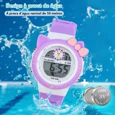 Relógio Digital Infantil A Prova De Água  Pulso Crianças LED  Luminoso Esportivo Redondo