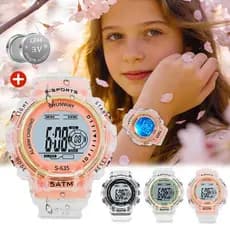 Relógio Femininoa Digital Prova Dágua  Moda Desportiva Pulseira Transparente Multifuncional Cronometro