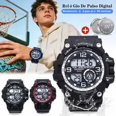 Relógio Masculino De Pulso A Prova D Água Com Led Eletrônico Digital Esportivo Multifuncional