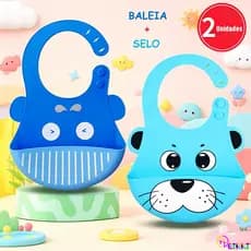 2 Unidades Babador Bandana Impermeável Para Bebé De Silicone Kit Flexíveis Bibs Com Bolso Pega Migalhas Menino Menina