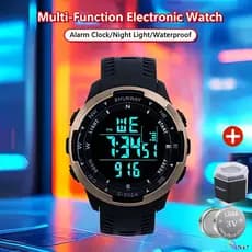 Relógio Digital Masculino Esportivo Militar A Prova D Água Luxo Eletrônico Multifuncional