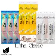 Kit 3 Refil 4 Nude 15ml + 3 Refil Top Coat 10 ml + 3 Refil Base Gel Linha Light 10ml - Real Love