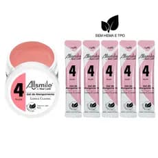 Kit 1 pote Gel de Alongamento 4 Nude 15ml + 5 refil gel 4 Nude 15ml Real Love