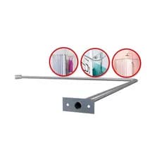 Suporte para Cortina Varão Box Banheiro em L & em Bastão Banheiro Diversos Tamanhos