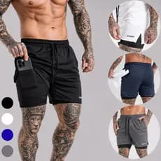BERMUDA MASCULINA ACADEMIA 2 EM 1 KAIZEN FITNESS dri fit tecnologia tec-elastic academia