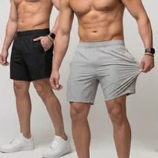 KIT 2 BERMUDA MASCULINA TACTEL COM ELASTANO shorts para academia praia piscina verão