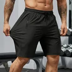 BERMUDA MASCULINA TACTEL COM ELASTANO Bolso com ziper shorts com ziper alta qualidade