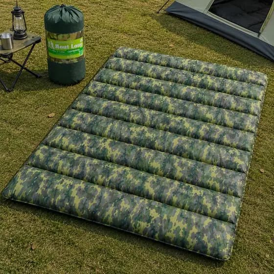 Colchonete Acampamento Casal / Solteiro Mont Long Colchão Camping Camuflado 190x130 Bolsa Transporte