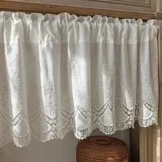 100 % Algodão Oco Flores Cortinas Curtas Sala De Estar Coreano Groam Renda Pano Meia Para Cozinha Estante Cortina Poeira