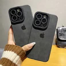 Capa De Silicone De Couro Fosco De Luxo Para iPhone 15 14 13 12 11 Pro Max 16 Plus Proteção Da Lente À Prova De Choque