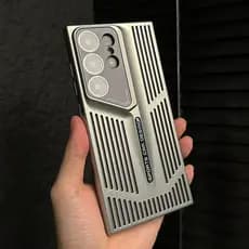 Capa Dura De Luxo De Dissipação De Calor Oco Compatível Samsung S24 S23 S22 Ultra Plus Furo Fino À Prova De Choque