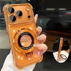 Capa Protetora Magnética Quatro Cantos Anti-Colisão Transparente Para iPhone 17 15 14 13 12 16 Pro Max Filme De Lente De