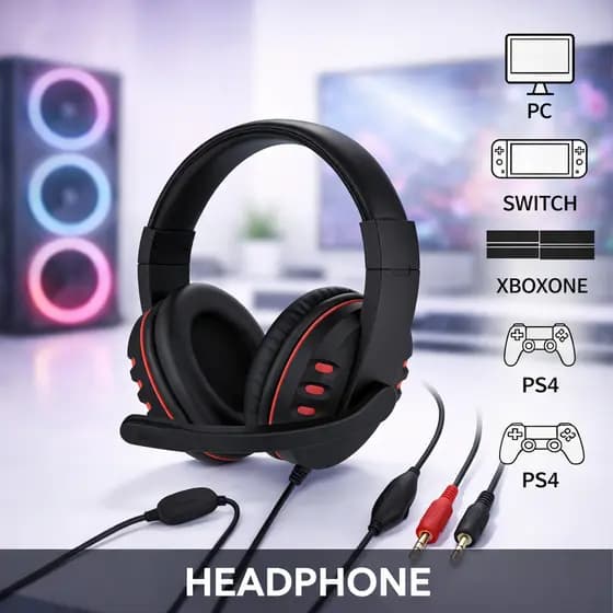 Headset Gamer Fone Ouvido Microfone P2 PC Computador Headphone Celular Videogame Estéreo Ajustável