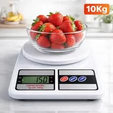 Balança Precisão Digital de Cozinha SF-400 até 10kg, Precisão 1g Sem Pilhas Grátis Culinária