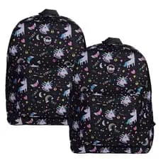 Kit com 2 Mochilas Impermeáveis Tecido Rabisk Unicórnio RK2336 Preto