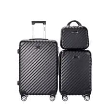 Kit Mala de Viagem Pequena 10kg + Mala Média 23kg + Frasqueira Rodinha 360° MD2223 Mundi Napoli