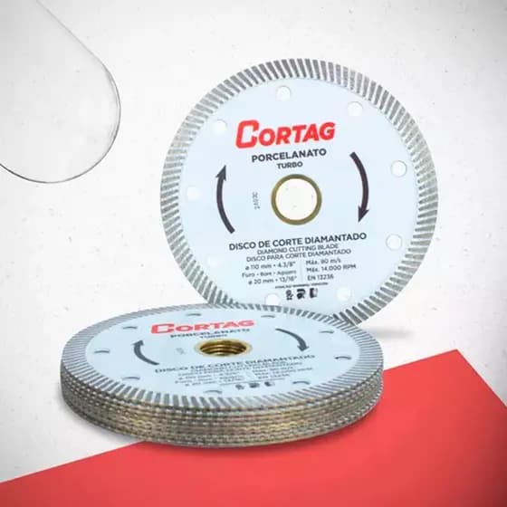 Disco Fino Diamantado Turbo Porcelanato 110mm - Cortag