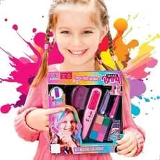 Kit Pinta Cabelo Menina Blogueira 6 Cores, Brinquedo Menina, Mechas Coloridas, Kit Menina Pinta Cabelo, Make Infantil