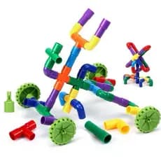 Blocos de Montar Infantil Grandes, Monta Desmonta, Brinquedo educativo, Caninho de Montar com Rodinhas, Bloquinhos.