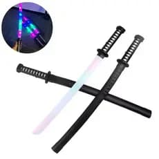 Brinquedo Espada Samurai Ninja Katana Com Efeito Som Infantil 70cm, Som de Batalha real e luzes, Kit com 1,2,4 e 10 und.
