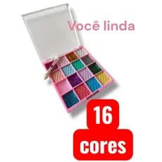 Kit Maquiagem Infantil Lavável Estojo Com Acessórios Princesa, 16 Cores Lindas, Blogueira fashion